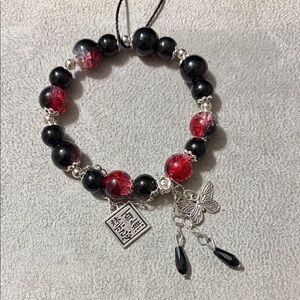 Chic Beaded Bracelet with Charms